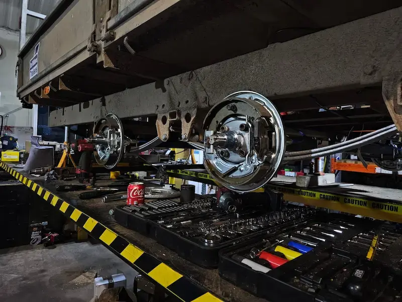 Ifor Williams Trailer maintenance and repair. New brake linings installed.